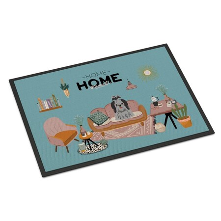 Carolines Treasures 18 x 27 in. Black Silver Shih Tzu Sweet Home Indoor or Outdoor Mat CK7934MAT